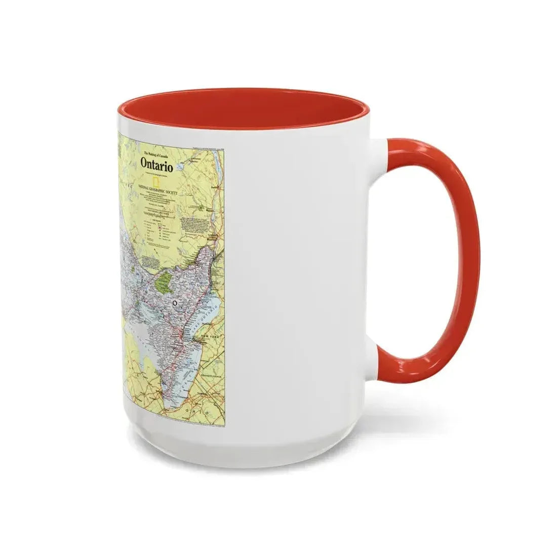 Canada - Ontario 1 (1996 (Map) Accent Coffee Mug - Go Mug Yourself