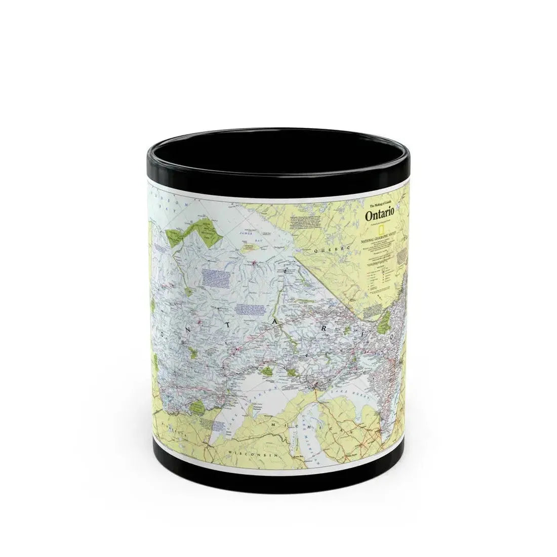 Canada - Ontario 1 (1996 (Map) Black Coffee Mug 11oz - Go Mug Yourself