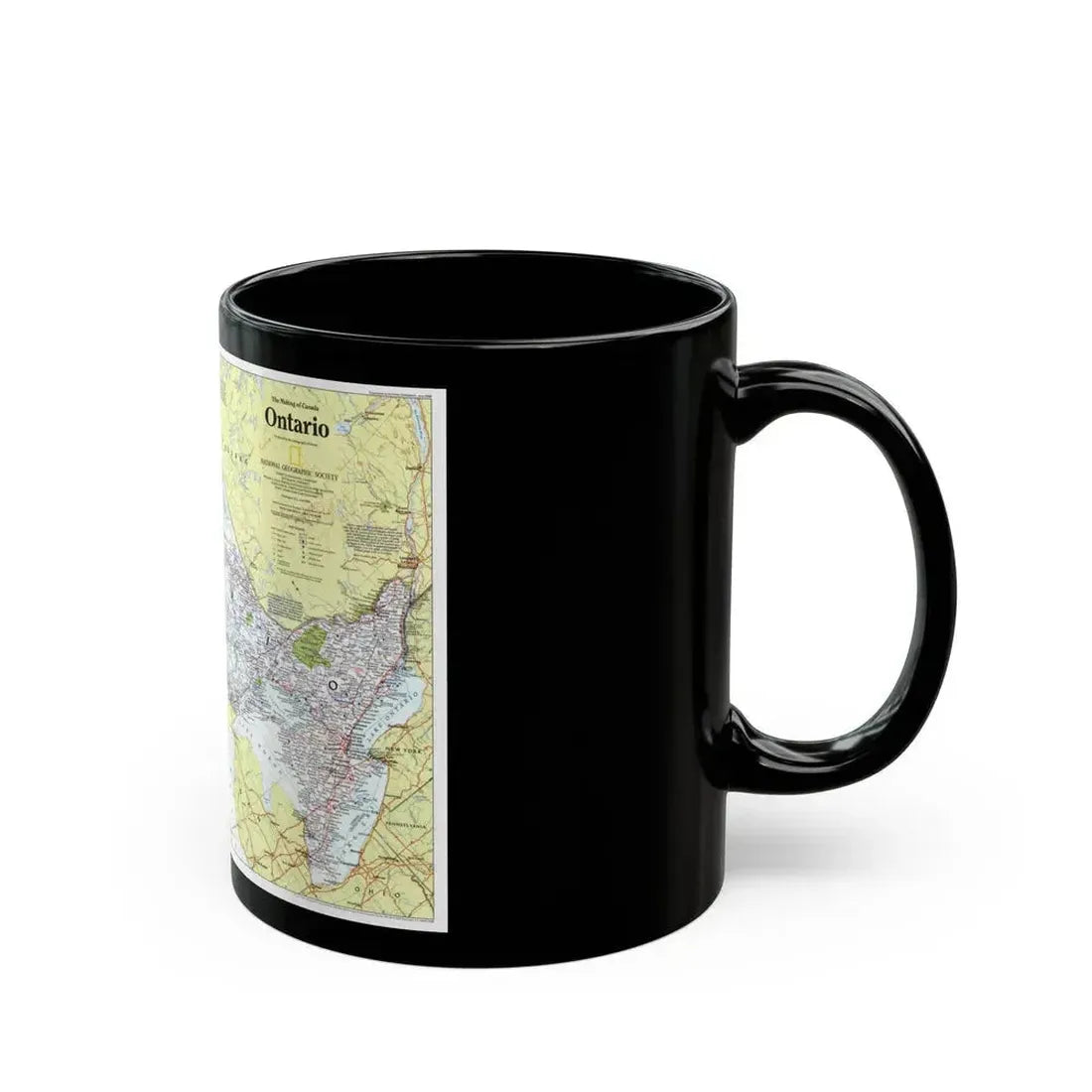 Canada - Ontario 1 (1996 (Map) Black Coffee Mug - Go Mug Yourself