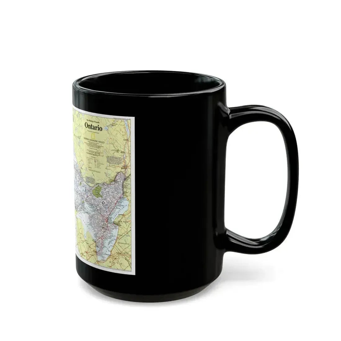 Canada - Ontario 1 (1996 (Map) Black Coffee Mug - Go Mug Yourself