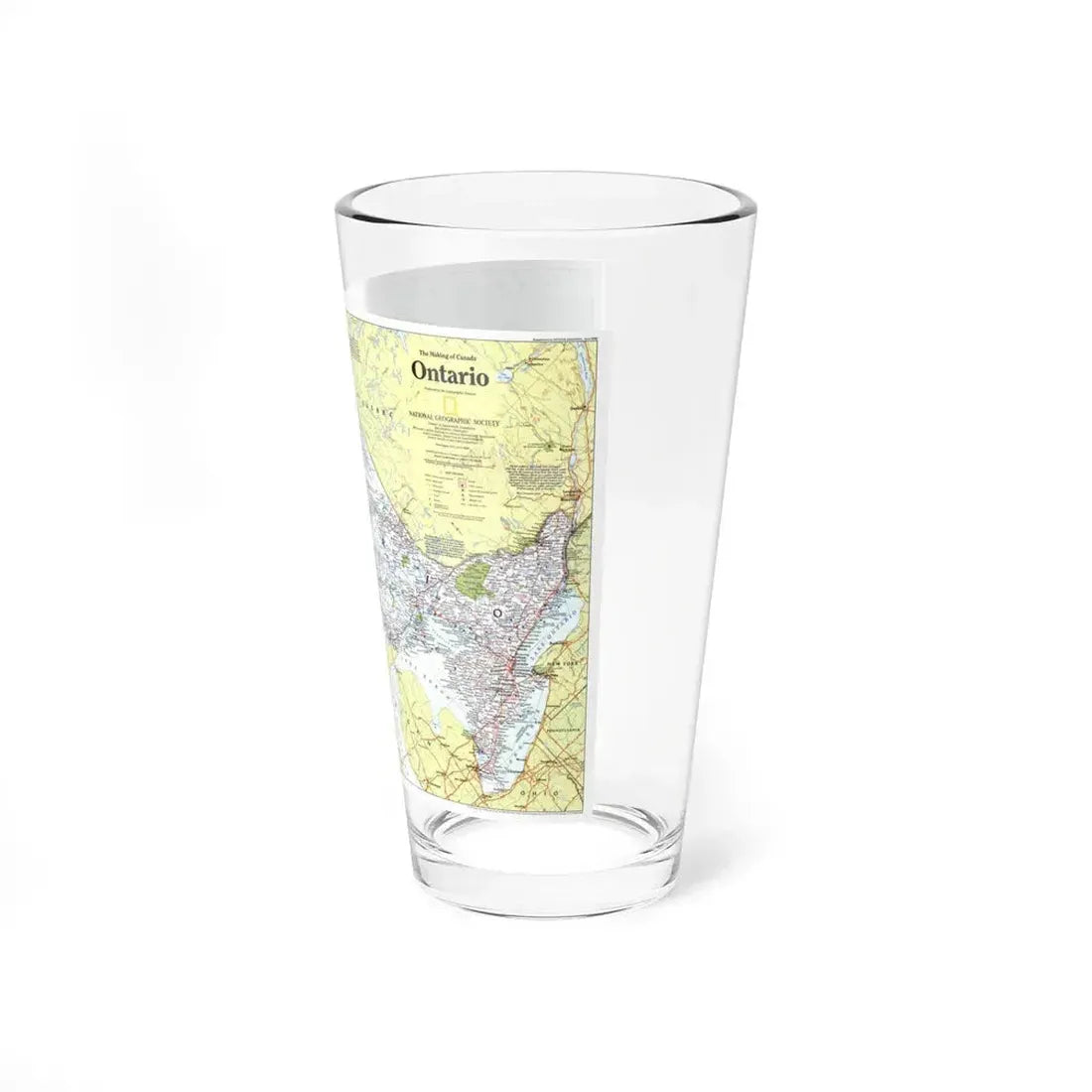 Canada - Ontario 1 (1996 (Map) Pint Glass 16oz - Go Mug Yourself