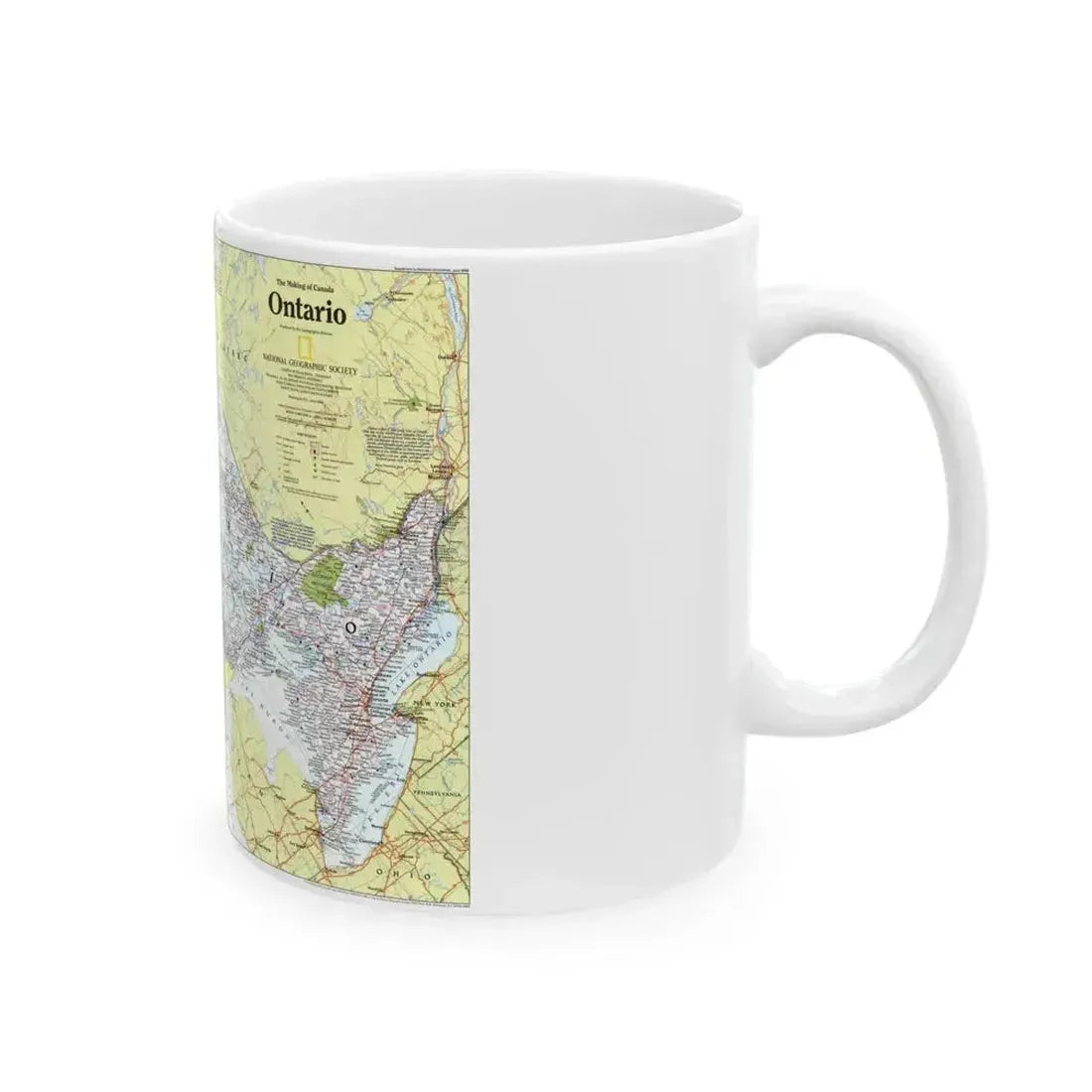 Canada - Ontario 1 (1996 (Map) White Coffee Mug - Go Mug Yourself