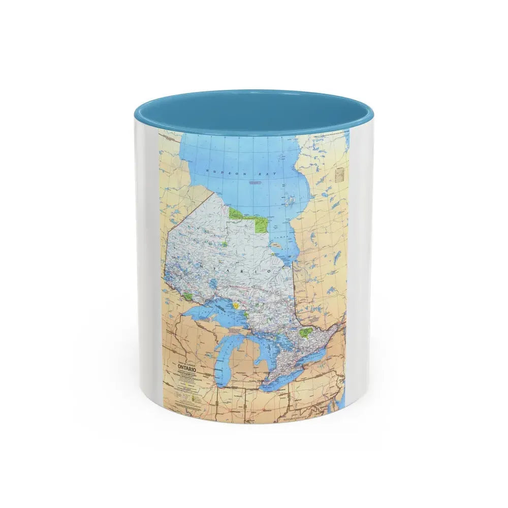 Canada - Ontario (1978) (Map) Accent Coffee Mug 11oz Light Blue - Go Mug Yourself