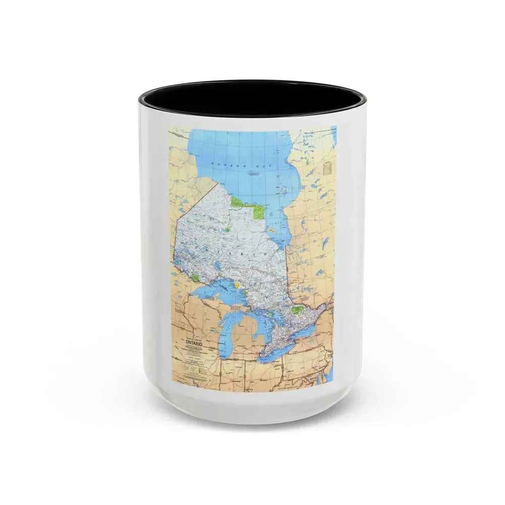 Canada - Ontario (1978) (Map) Accent Coffee Mug 15oz Black - Go Mug Yourself