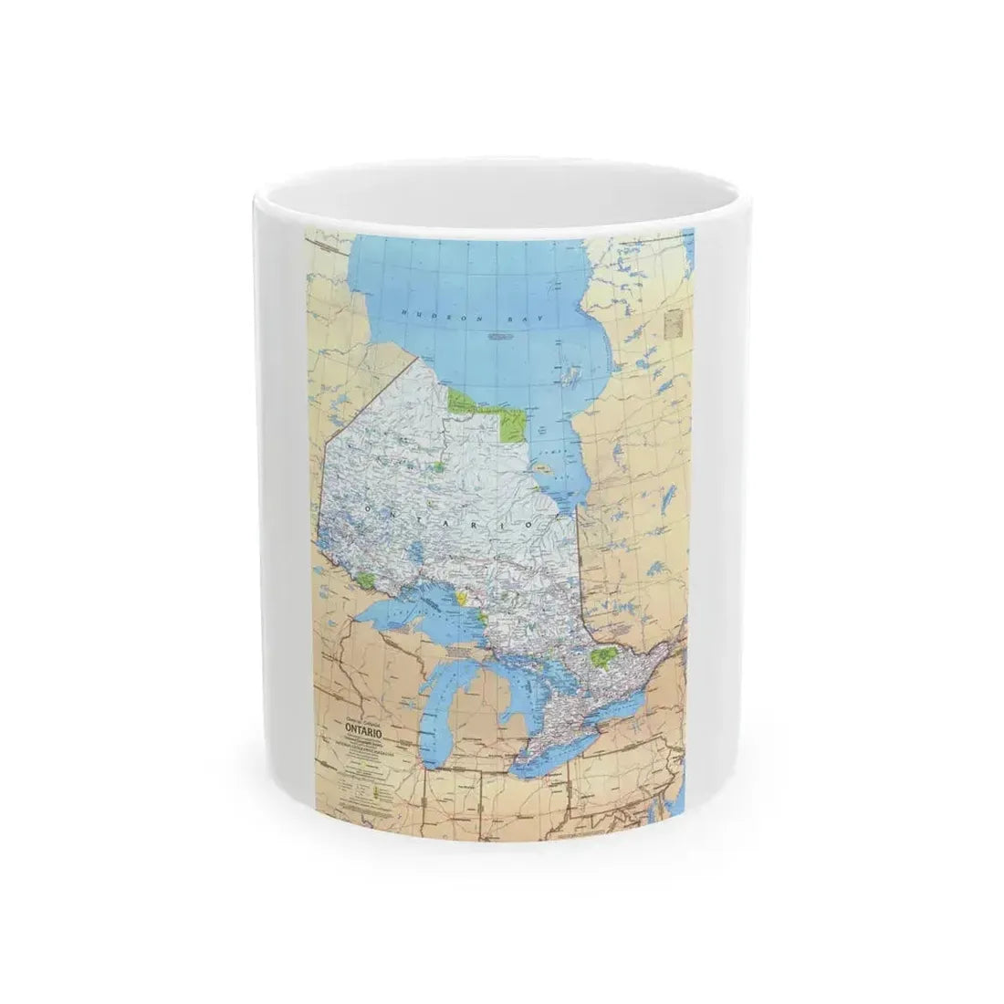 Canada - Ontario (1978) (Map) White Coffee Mug 11oz - Go Mug Yourself