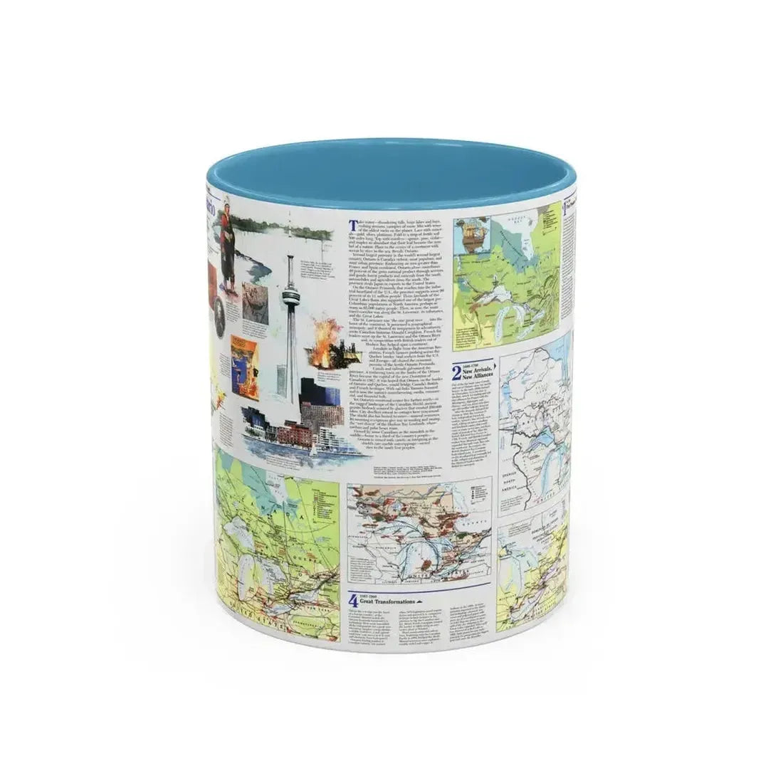 Canada - Ontario 2 (1996) (Map) Accent Coffee Mug 11oz Light Blue - Go Mug Yourself