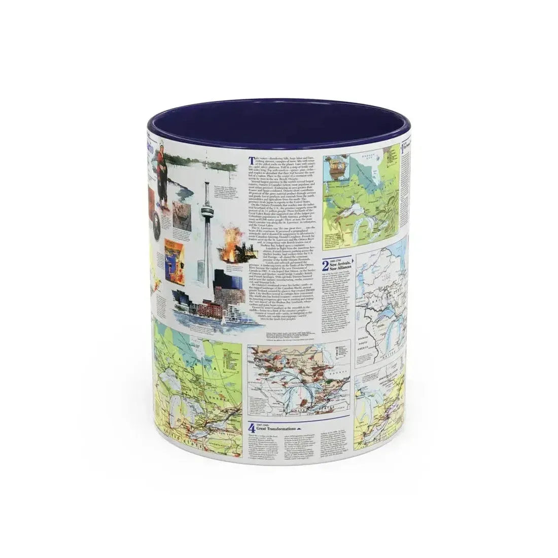 Canada - Ontario 2 (1996) (Map) Accent Coffee Mug 11oz Navy - Go Mug Yourself