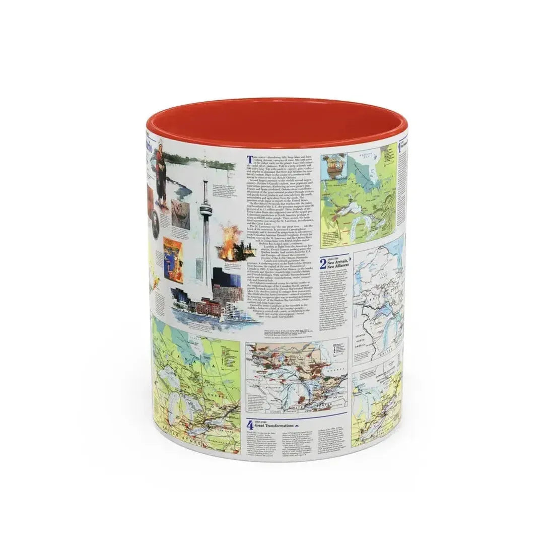 Canada - Ontario 2 (1996) (Map) Accent Coffee Mug 11oz Red - Go Mug Yourself