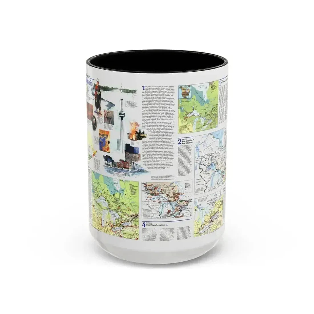 Canada - Ontario 2 (1996) (Map) Accent Coffee Mug 15oz Black - Go Mug Yourself
