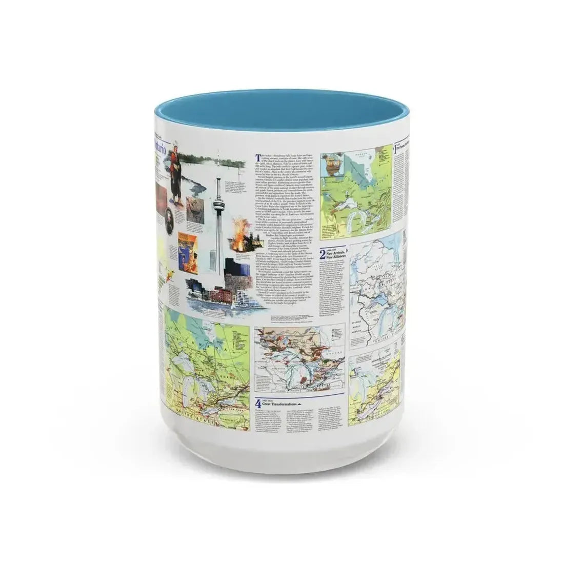 Canada - Ontario 2 (1996) (Map) Accent Coffee Mug 15oz Light Blue - Go Mug Yourself