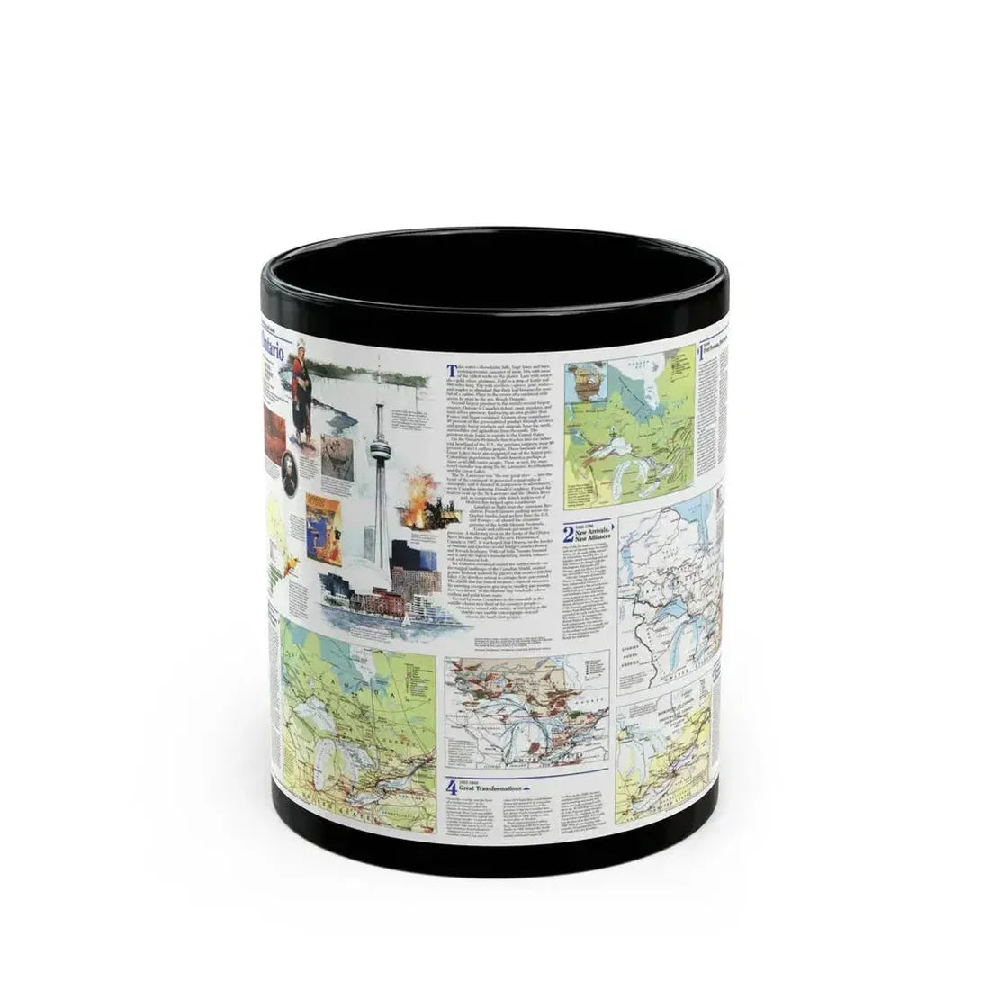 Canada - Ontario 2 (1996) (Map) Black Coffee Mug 11oz - Go Mug Yourself