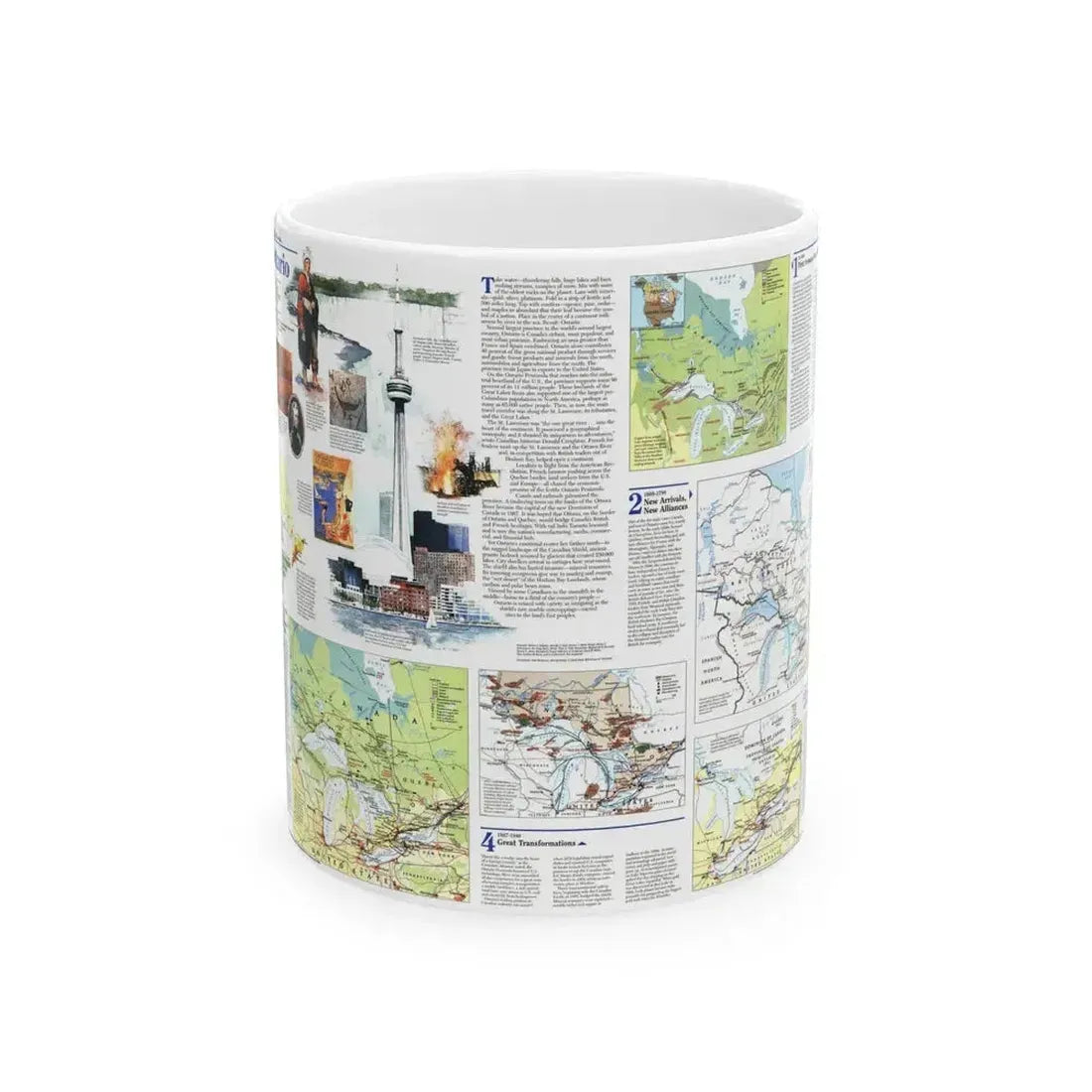 Canada - Ontario 2 (1996) (Map) White Coffee Mug 11oz - Go Mug Yourself
