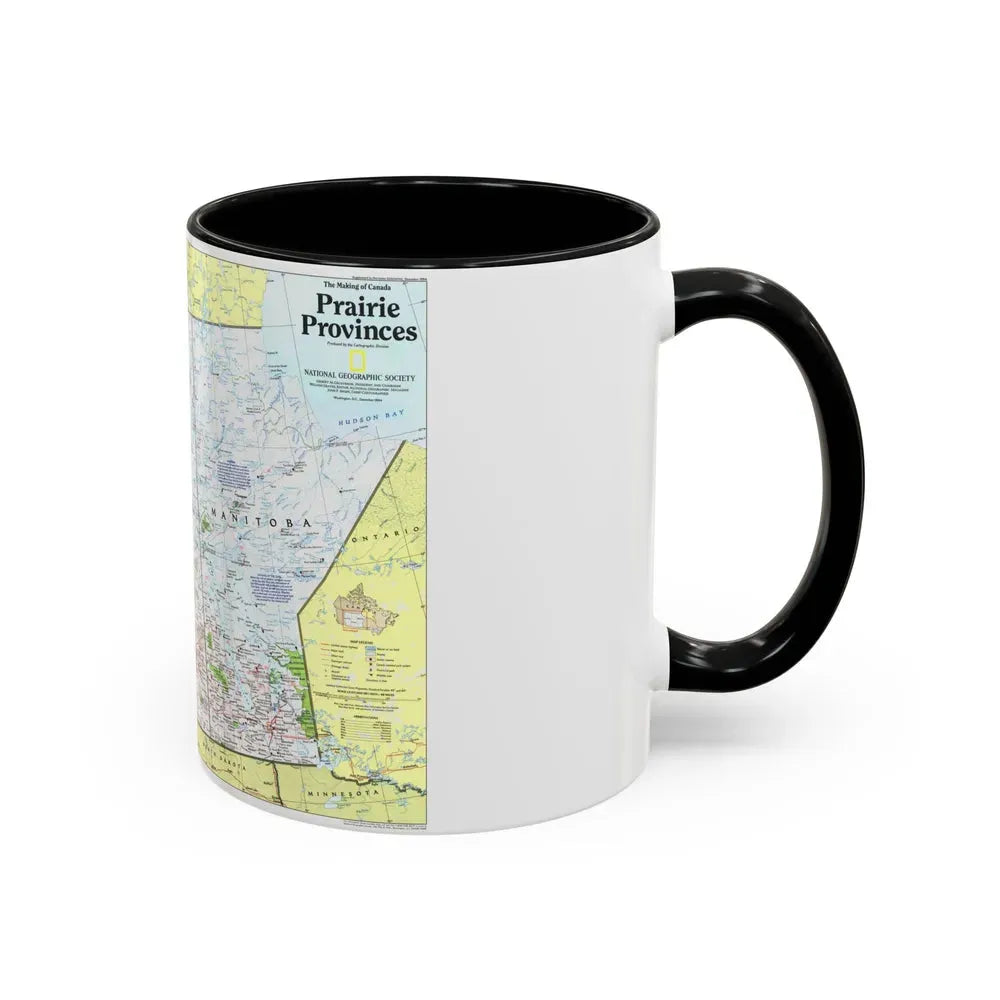 Canada - Prairie Provinces 1 (1995) (Map) Accent Coffee Mug - Go Mug Yourself