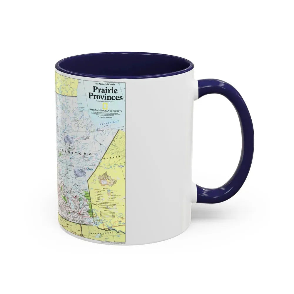 Canada - Prairie Provinces 1 (1995) (Map) Accent Coffee Mug - Go Mug Yourself