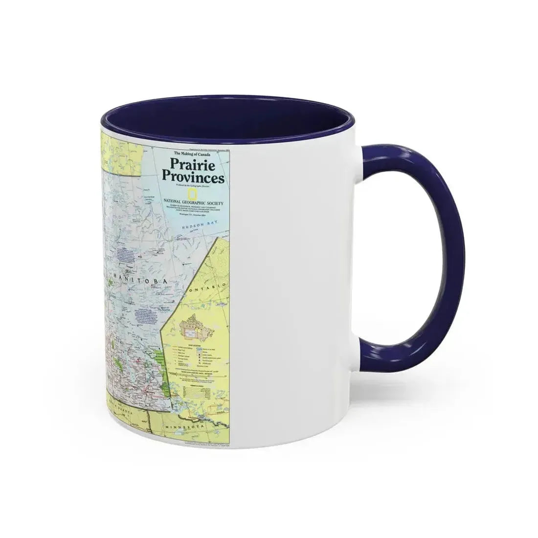 Canada - Prairie Provinces 1 (1995) (Map) Accent Coffee Mug - Go Mug Yourself