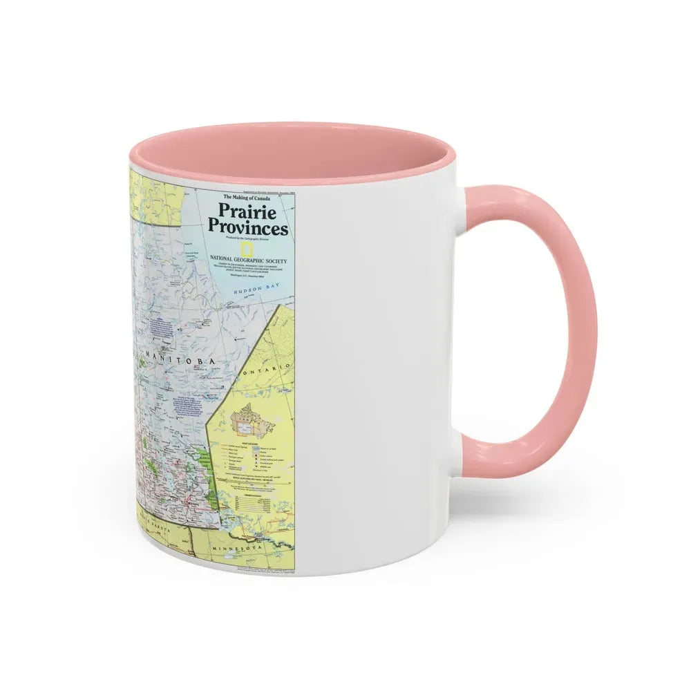 Canada - Prairie Provinces 1 (1995) (Map) Accent Coffee Mug - Go Mug Yourself