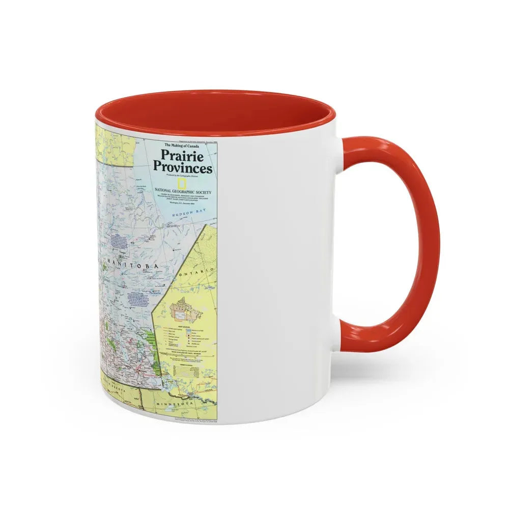 Canada - Prairie Provinces 1 (1995) (Map) Accent Coffee Mug - Go Mug Yourself