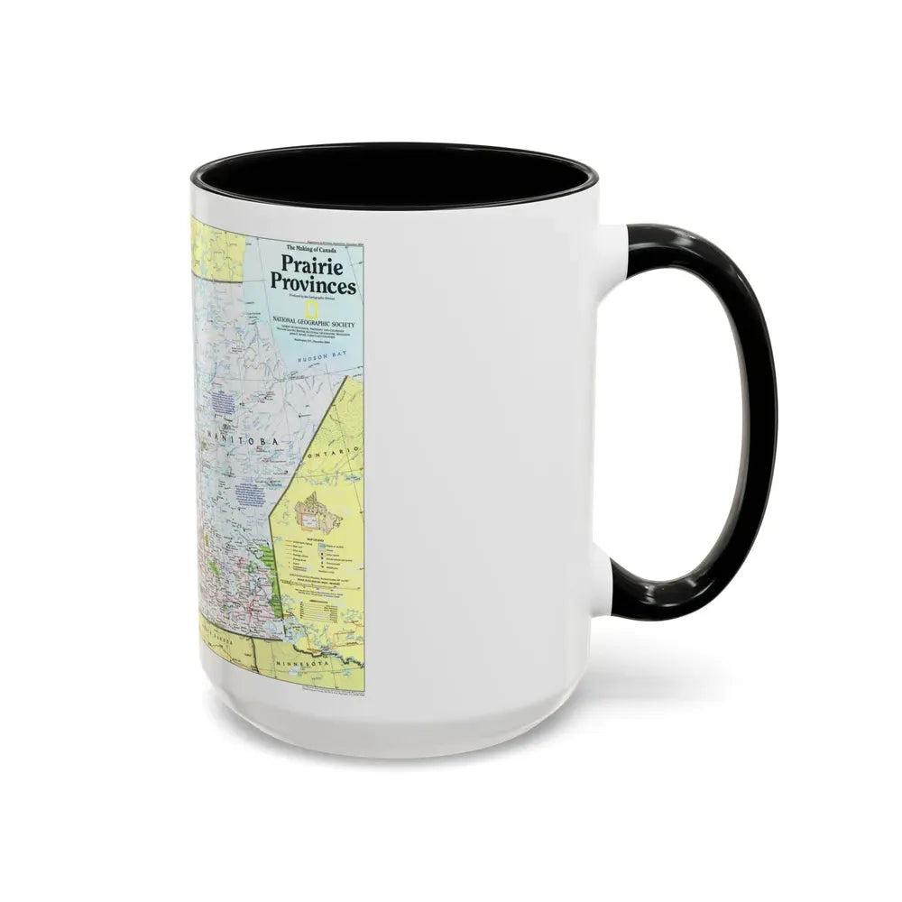 Canada - Prairie Provinces 1 (1995) (Map) Accent Coffee Mug - Go Mug Yourself