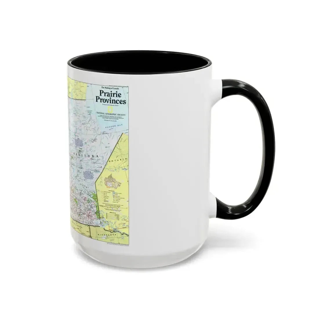 Canada - Prairie Provinces 1 (1995) (Map) Accent Coffee Mug - Go Mug Yourself