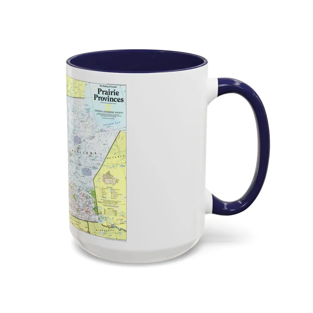 Canada - Prairie Provinces 1 (1995) (Map) Accent Coffee Mug - Go Mug Yourself