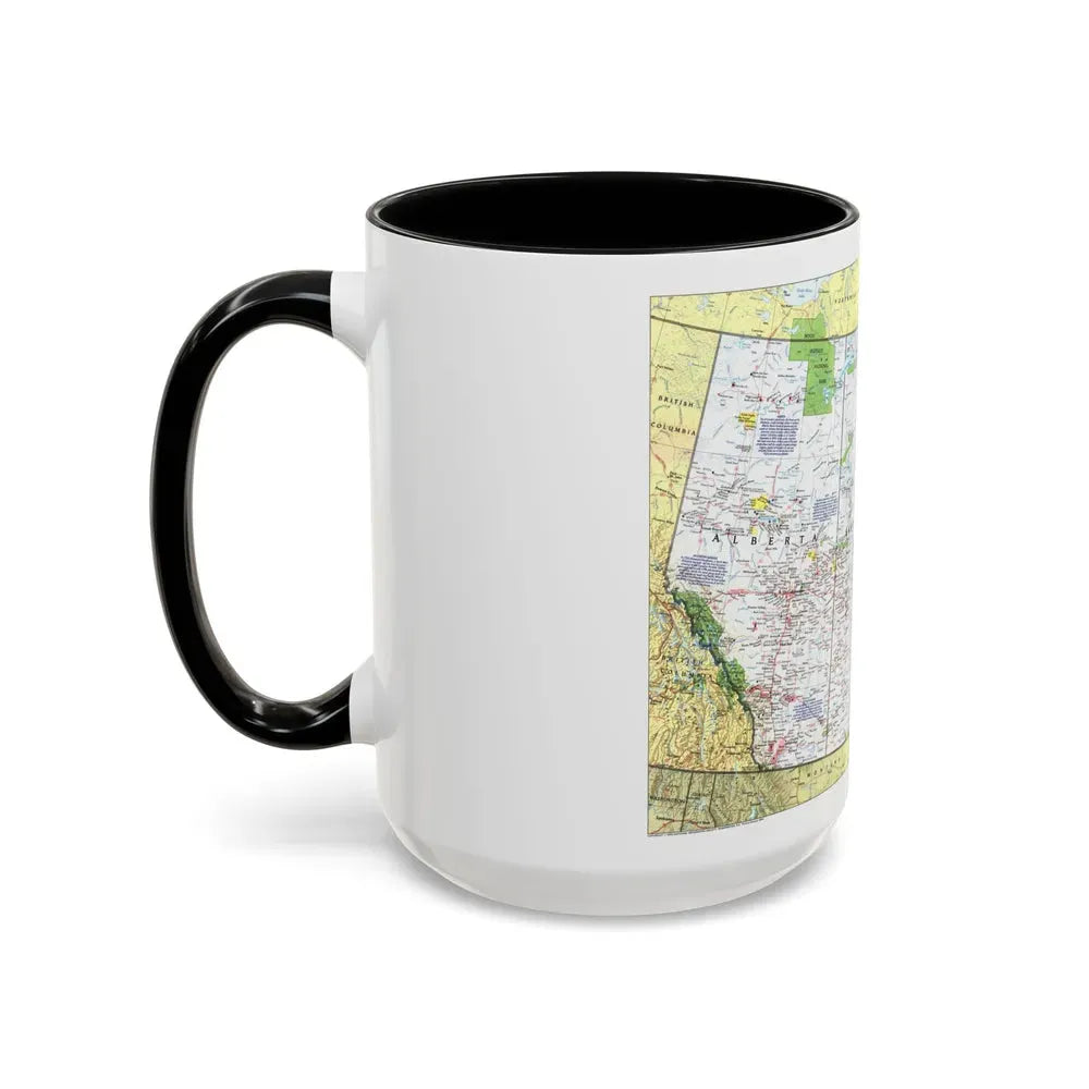 Canada - Prairie Provinces 1 (1995) (Map) Accent Coffee Mug - Go Mug Yourself
