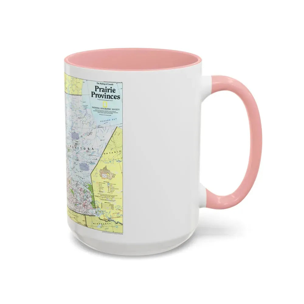 Canada - Prairie Provinces 1 (1995) (Map) Accent Coffee Mug - Go Mug Yourself