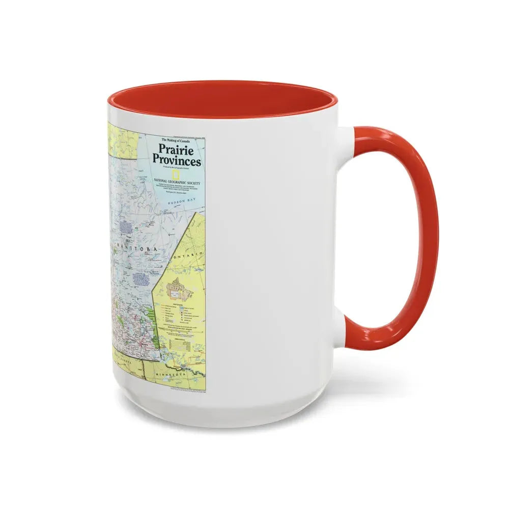 Canada - Prairie Provinces 1 (1995) (Map) Accent Coffee Mug - Go Mug Yourself