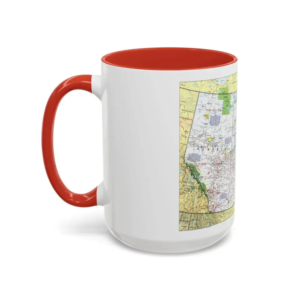 Canada - Prairie Provinces 1 (1995) (Map) Accent Coffee Mug - Go Mug Yourself