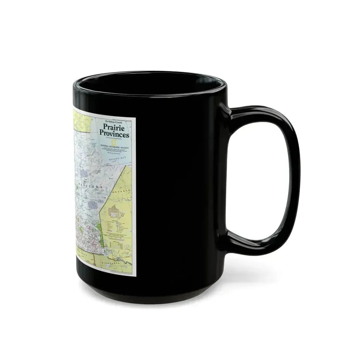 Canada - Prairie Provinces 1 (1995) (Map) Black Coffee Mug - Go Mug Yourself