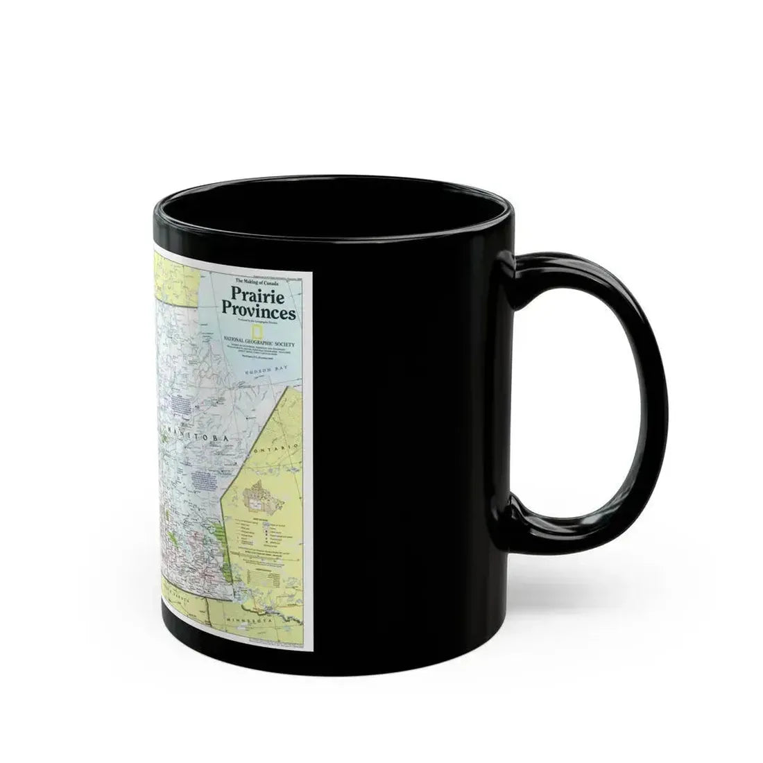Canada - Prairie Provinces 1 (1995) (Map) Black Coffee Mug - Go Mug Yourself
