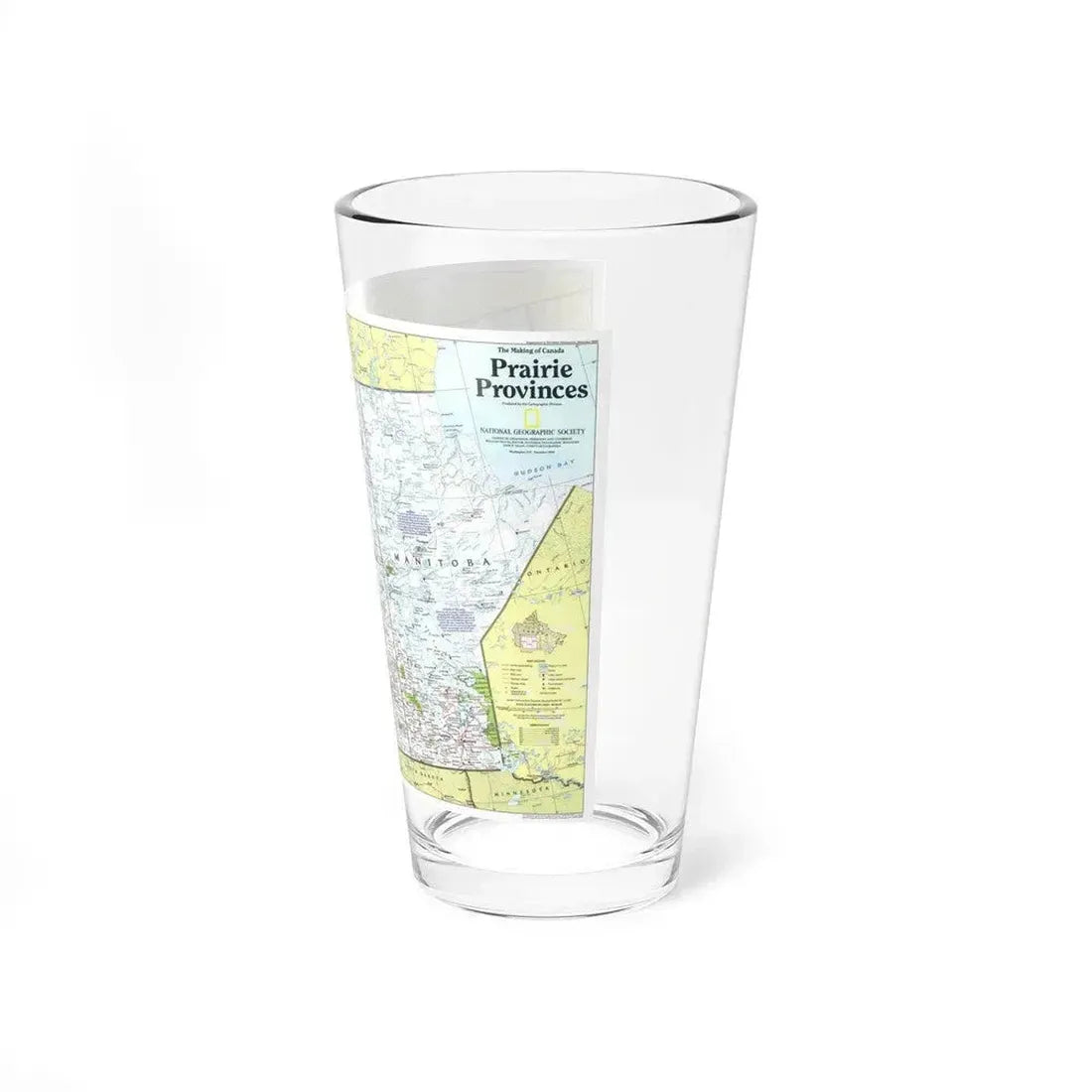 Canada - Prairie Provinces 1 (1995) (Map) Pint Glass 16oz - Go Mug Yourself