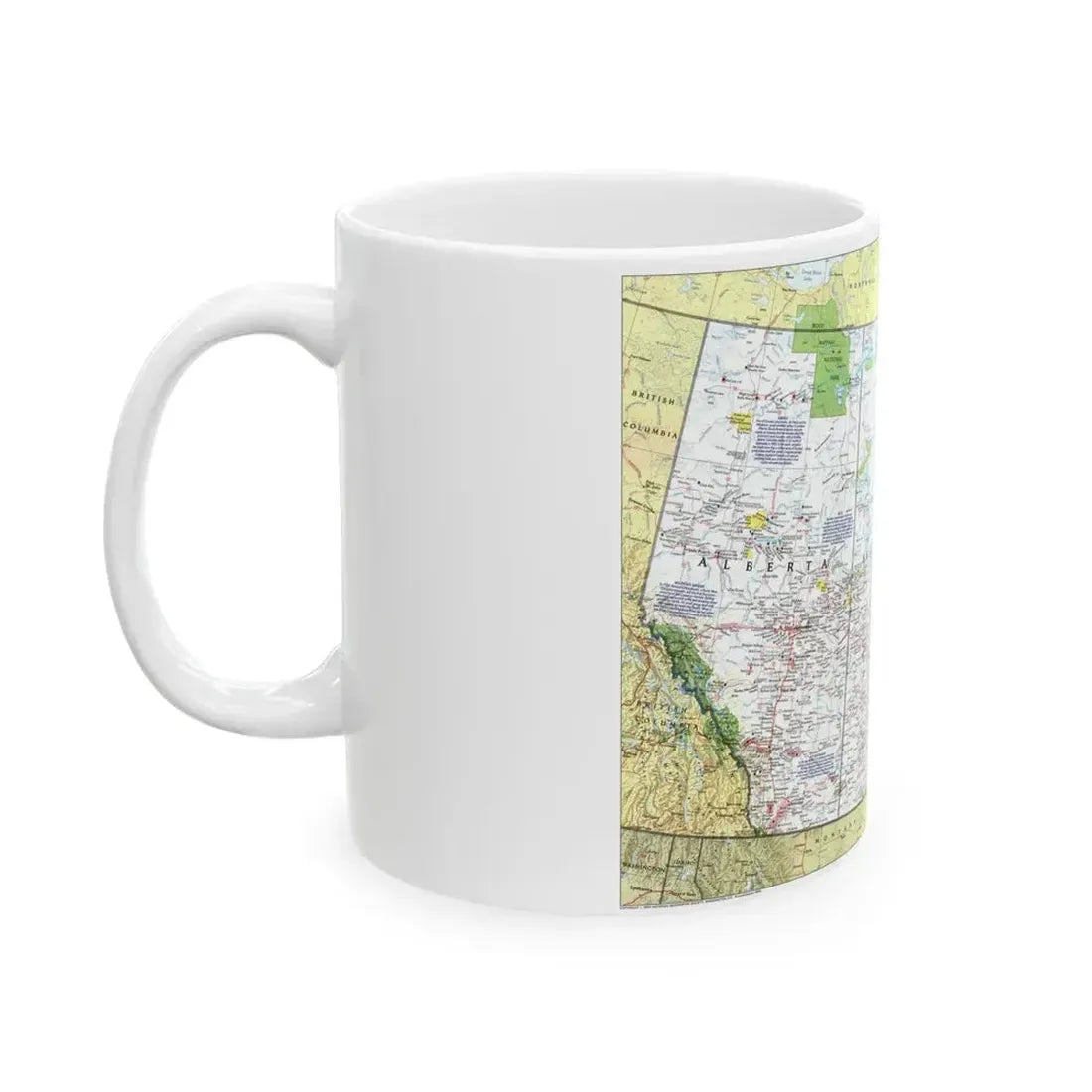 Canada - Prairie Provinces 1 (1995) (Map) White Coffee Mug - Go Mug Yourself