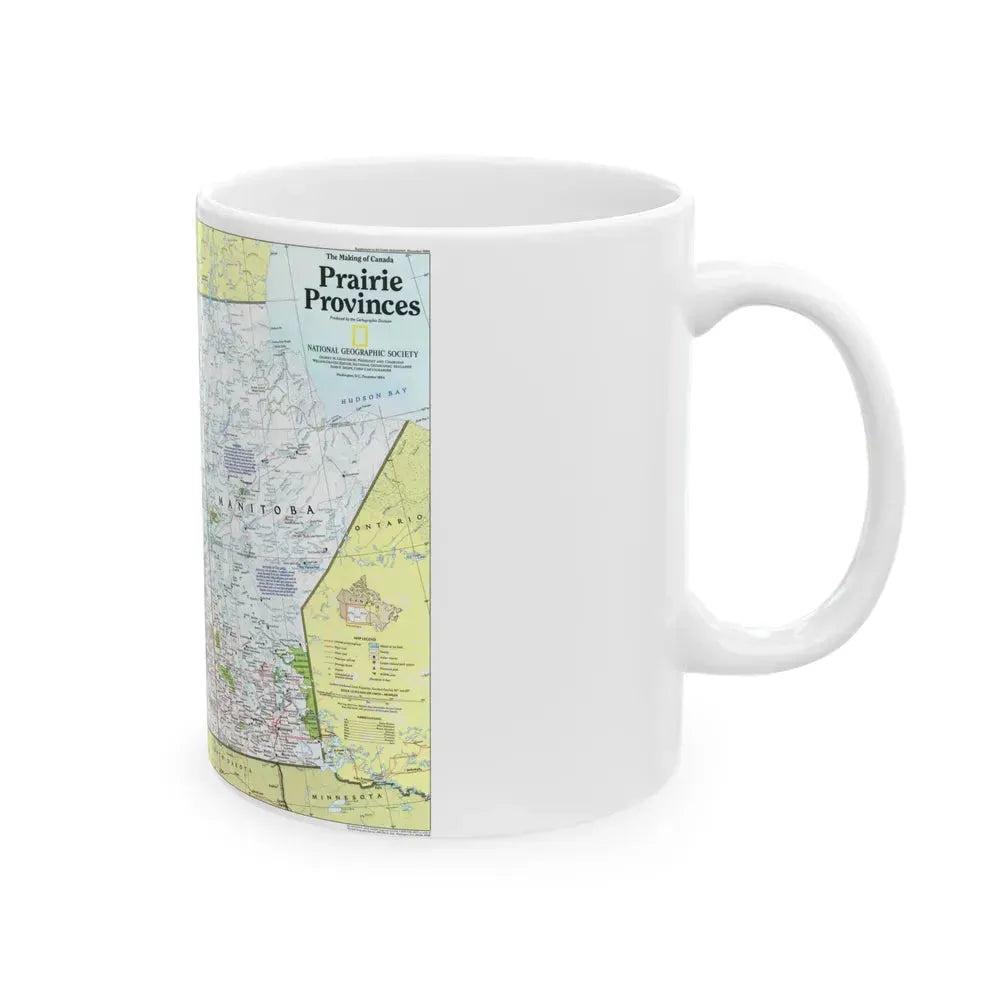 Canada - Prairie Provinces 1 (1995) (Map) White Coffee Mug - Go Mug Yourself
