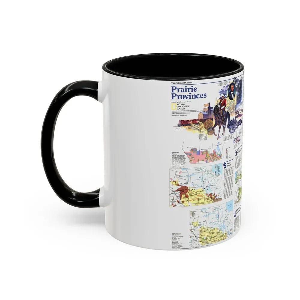 Canada - Prairie Provinces 2 (1995) (Map) Accent Coffee Mug - Go Mug Yourself