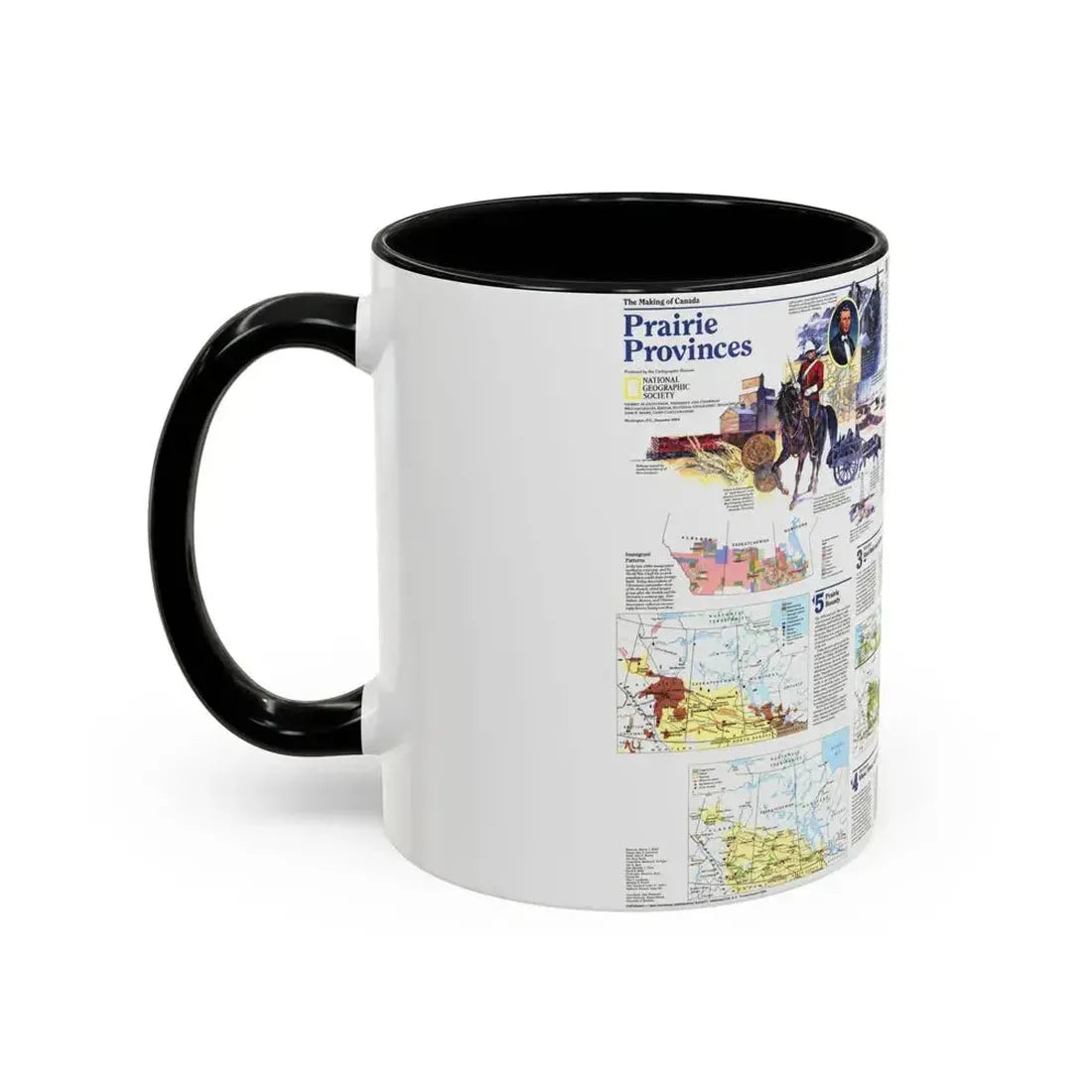 Canada - Prairie Provinces 2 (1995) (Map) Accent Coffee Mug - Go Mug Yourself