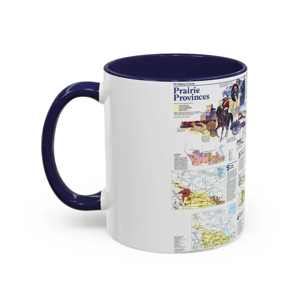 Canada - Prairie Provinces 2 (1995) (Map) Accent Coffee Mug - Go Mug Yourself