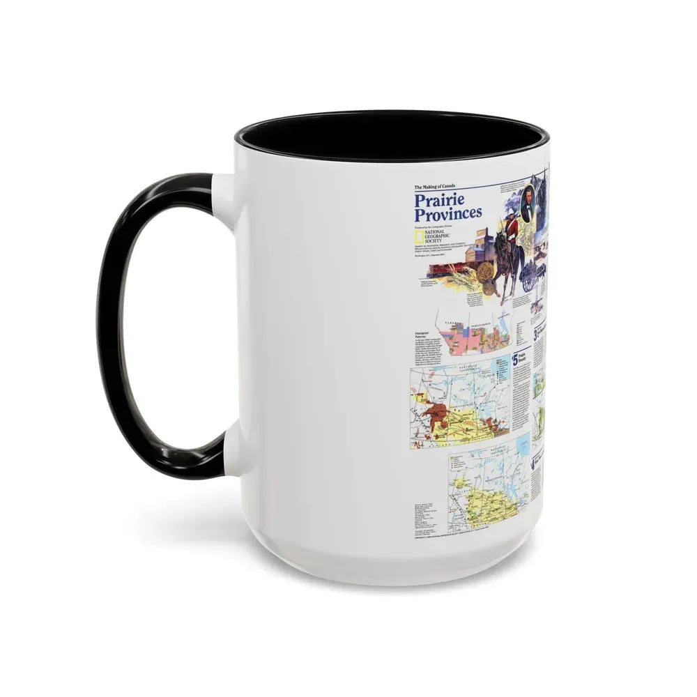 Canada - Prairie Provinces 2 (1995) (Map) Accent Coffee Mug - Go Mug Yourself