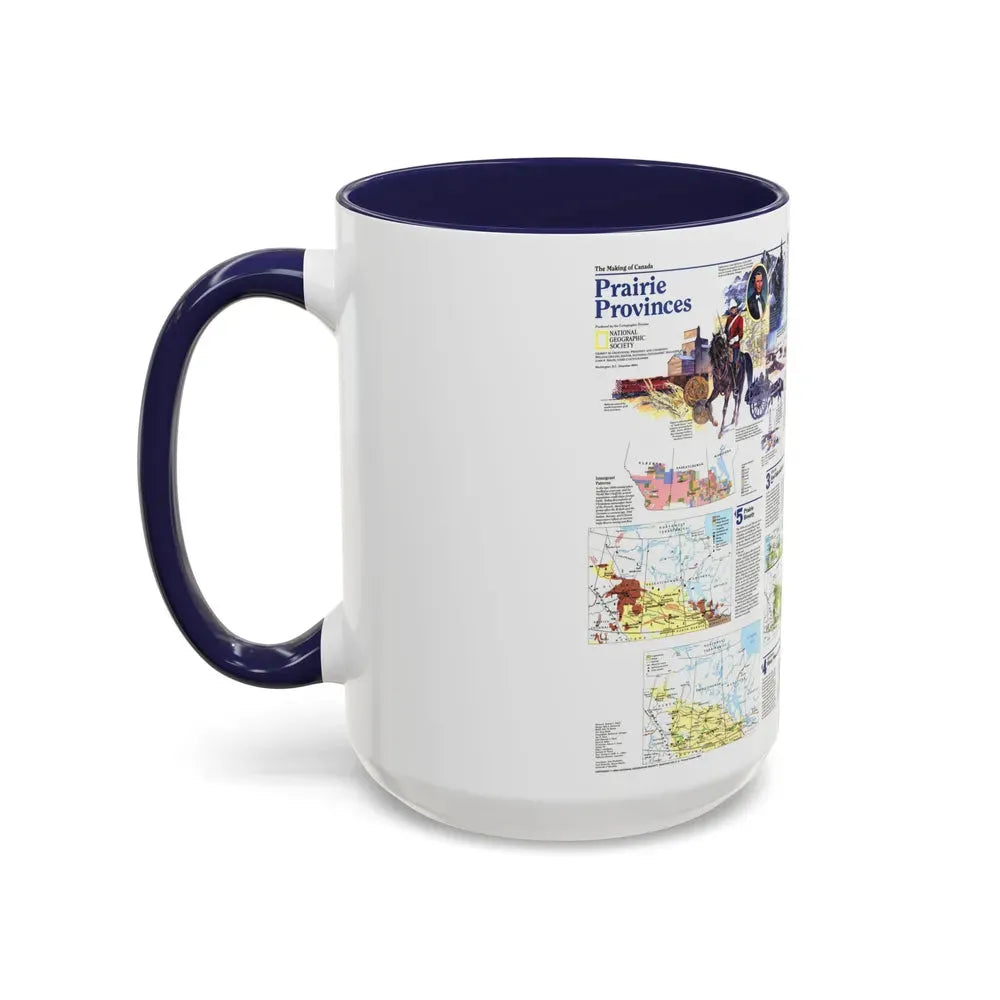 Canada - Prairie Provinces 2 (1995) (Map) Accent Coffee Mug - Go Mug Yourself