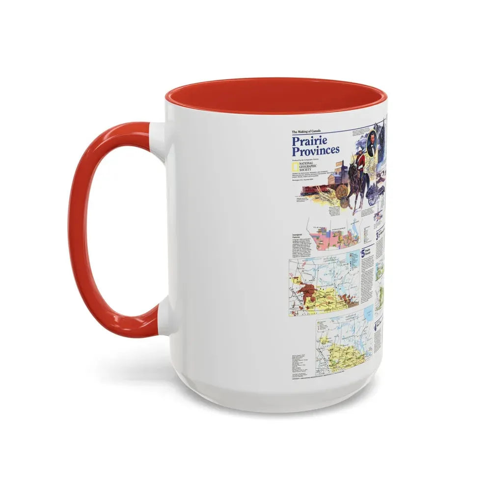 Canada - Prairie Provinces 2 (1995) (Map) Accent Coffee Mug - Go Mug Yourself