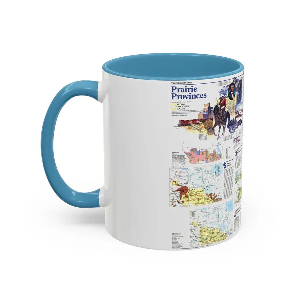 Canada - Prairie Provinces 2 (1995) (Map) Accent Coffee Mug - Go Mug Yourself