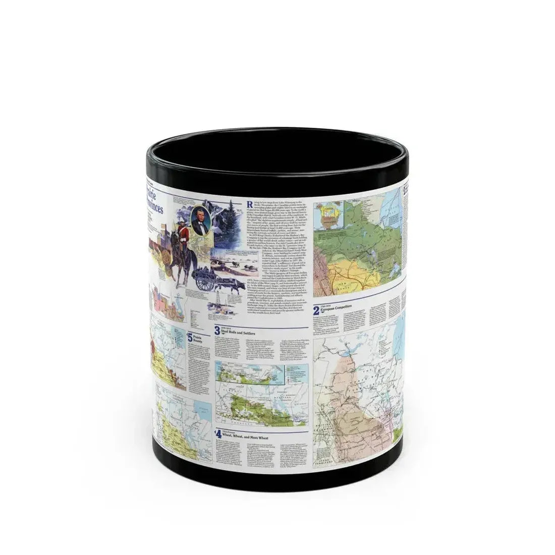 Canada - Prairie Provinces 2 (1995) (Map) Black Coffee Mug 11oz - Go Mug Yourself