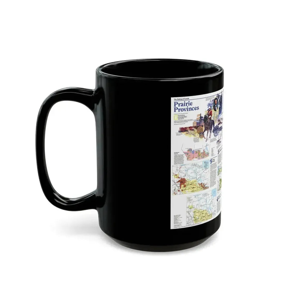 Canada - Prairie Provinces 2 (1995) (Map) Black Coffee Mug - Go Mug Yourself