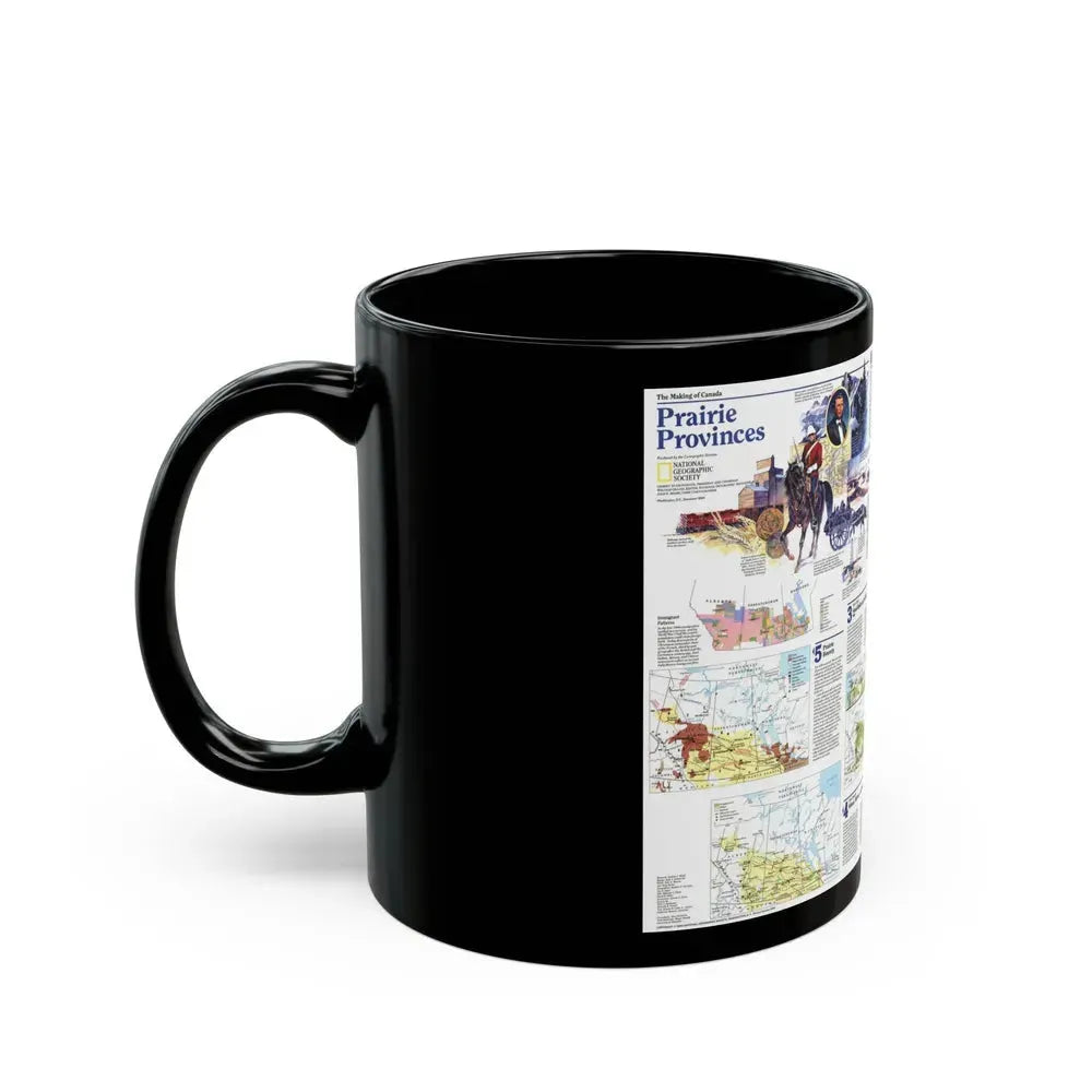 Canada - Prairie Provinces 2 (1995) (Map) Black Coffee Mug - Go Mug Yourself