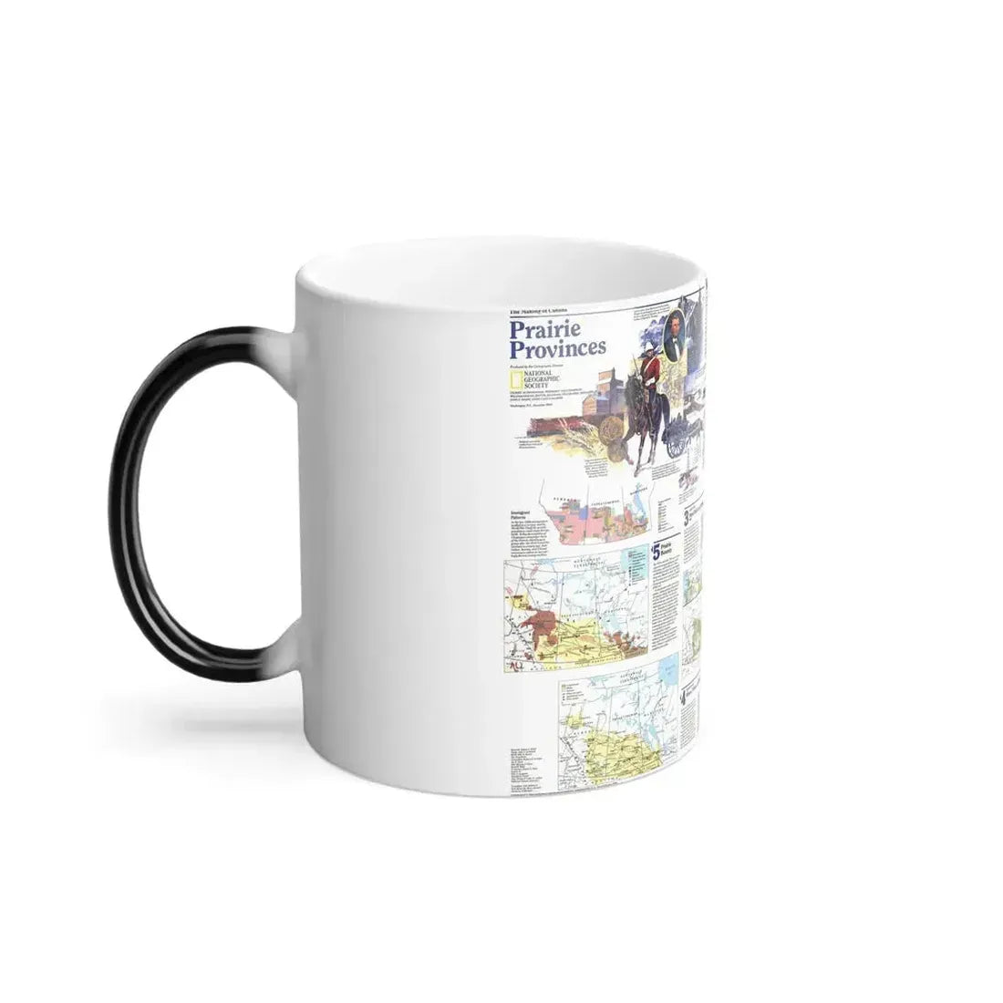Canada - Prairie Provinces 2 (1995) (Map) Color Changing Mug 11oz - Go Mug Yourself