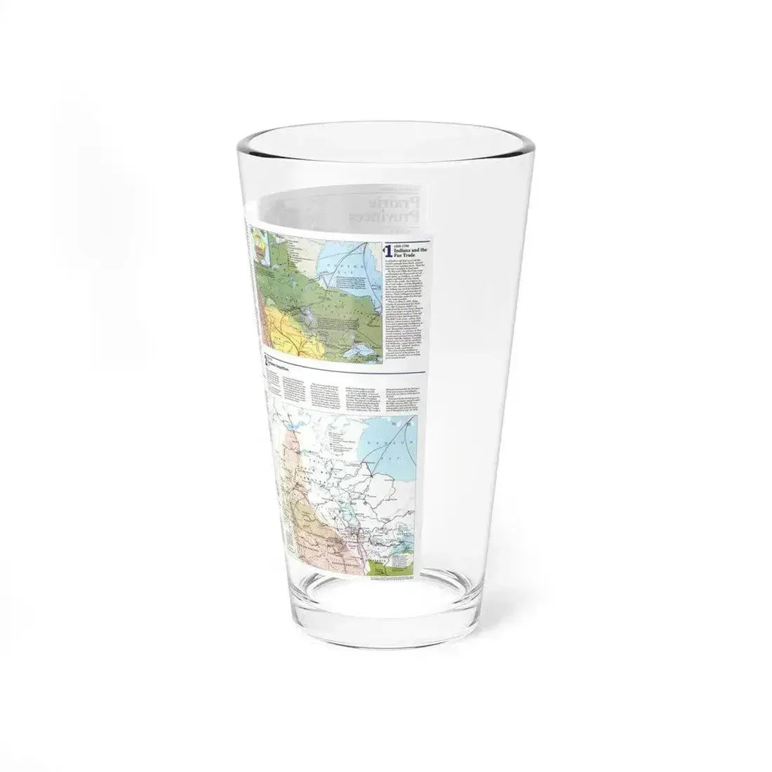 Canada - Prairie Provinces 2 (1995) (Map) Pint Glass 16oz - Go Mug Yourself