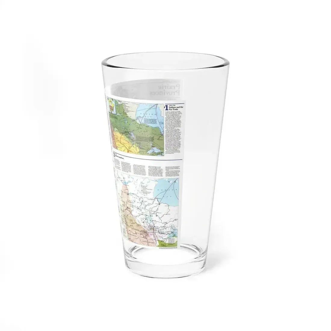 Canada - Prairie Provinces 2 (1995) (Map) Pint Glass 16oz - Go Mug Yourself