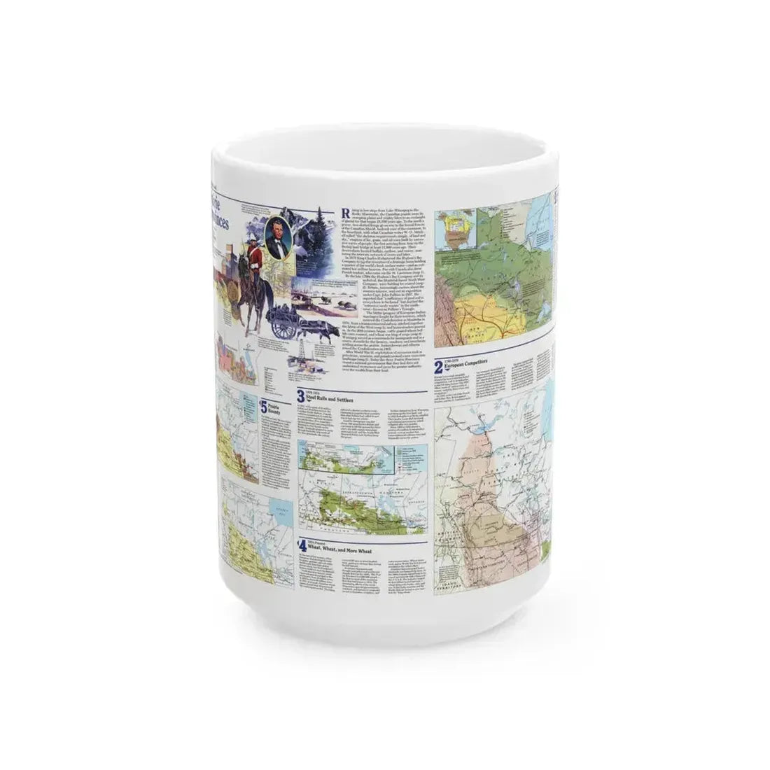 Canada - Prairie Provinces 2 (1995) (Map) White Coffee Mug 15oz - Go Mug Yourself