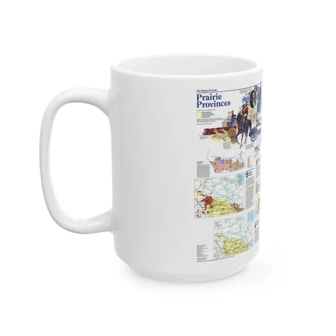 Canada - Prairie Provinces 2 (1995) (Map) White Coffee Mug - Go Mug Yourself