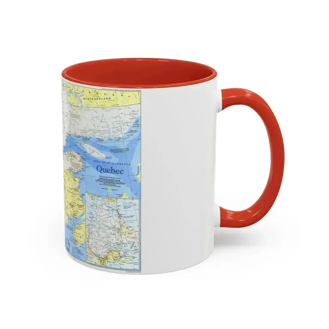 Canada - Quebec 1 (1991) (Map) Accent Coffee Mug - Go Mug Yourself