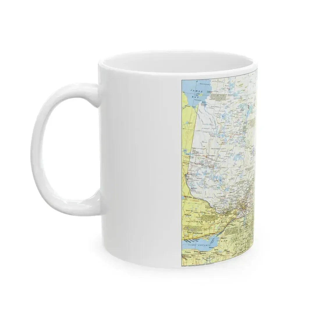 Canada - Quebec 1 (1991) (Map) White Coffee Mug - Go Mug Yourself